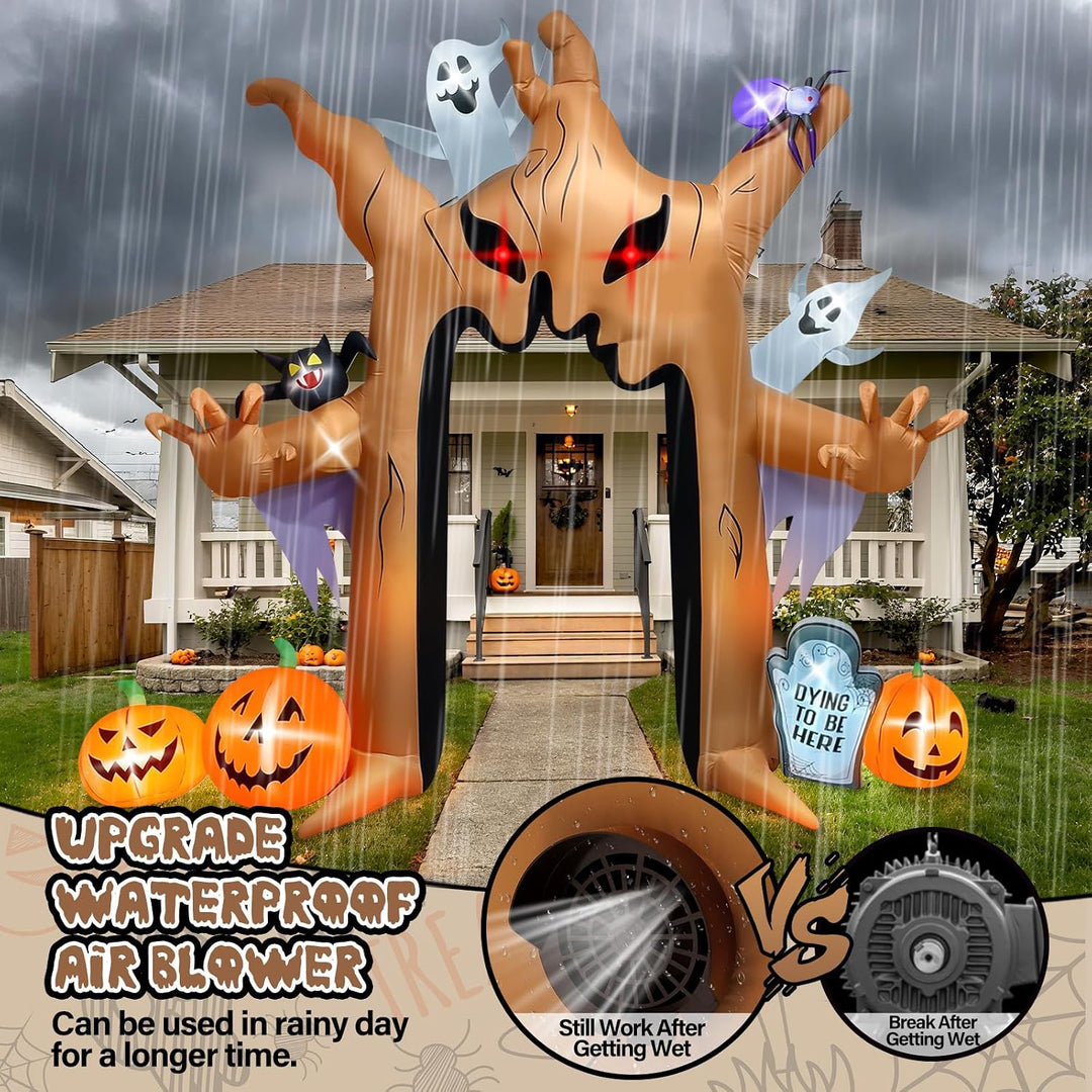 Kalolary 10FT Halloween Ghost Inflatables Aufblasbar Deko Dekoration, mit eingebauten LEDs Aufblasba