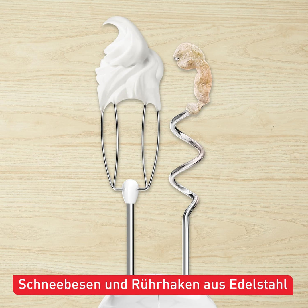Tefal HT462138 Prep'Mix+ Handmixer| Ideal Für Leichte Und Zähe Zubereitungen| Leistungsstarker 500-W