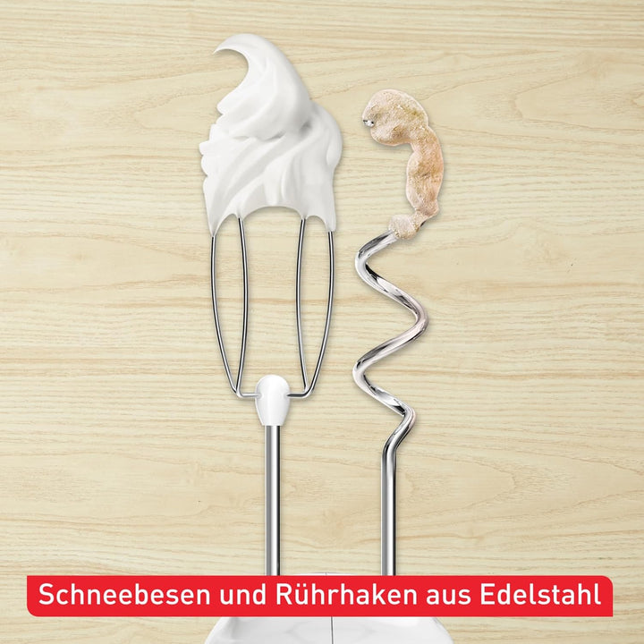 Tefal HT462138 Prep'Mix+ Handmixer| Ideal Für Leichte Und Zähe Zubereitungen| Leistungsstarker 500-W