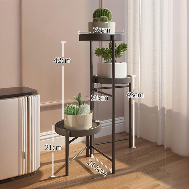 3 Etagen Pflanzenständer Metall Blumenständer Pflanzenregal Blumenregal Indoor Outdoor, Faltbar Blum