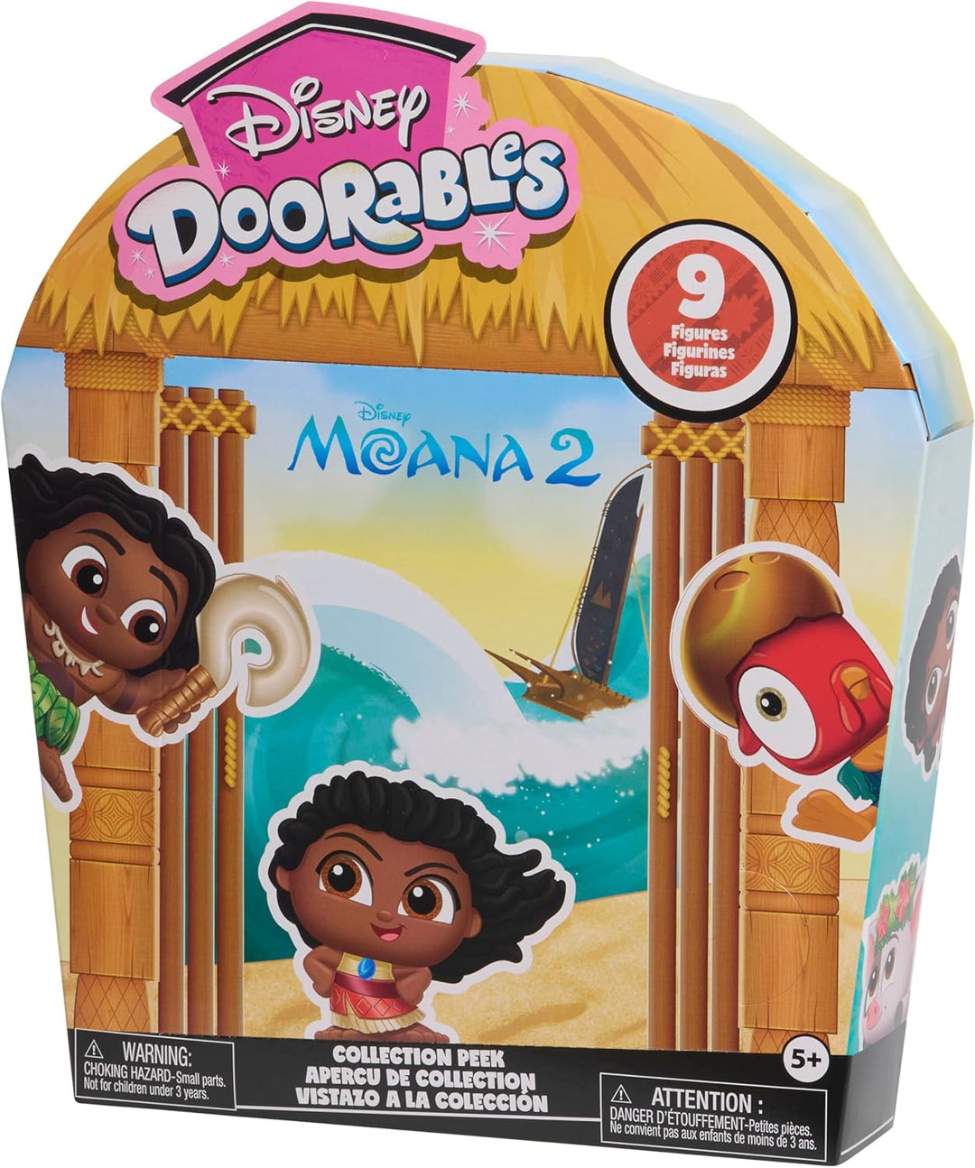 Just Play Disney Doorables Vaiana 2, Sammelfiguren, 9 Exklusive Figuren, Kinderspielzeug ab 5 Jahren