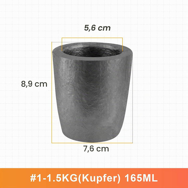 lormuzi Siliziumkarbid-Graphittiegel,Schmelztiegel zum Schmelzen von Metall,Halten den hohen Tempera