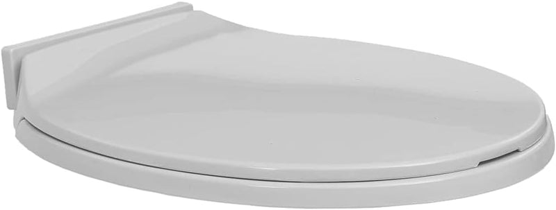 HOMIUSE Toilettendeckel 46x34 cm Toilettensitz mit Absenkautomatik Hellgrau Oval Wc Sitz mit Absenka