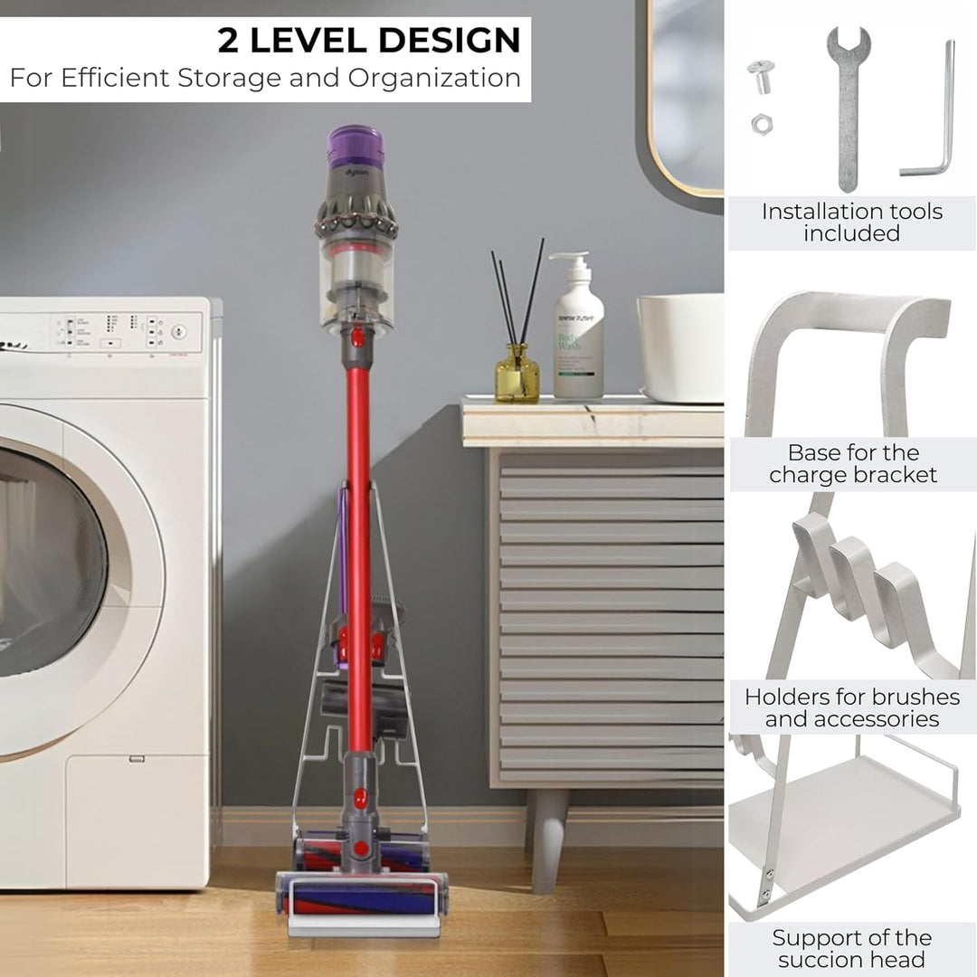 MAGIC SELECT Staubsaugerständer Kompatibel mit Dyson V15, V6, V7, V8, V10, V11. Bodenregal aus Metal