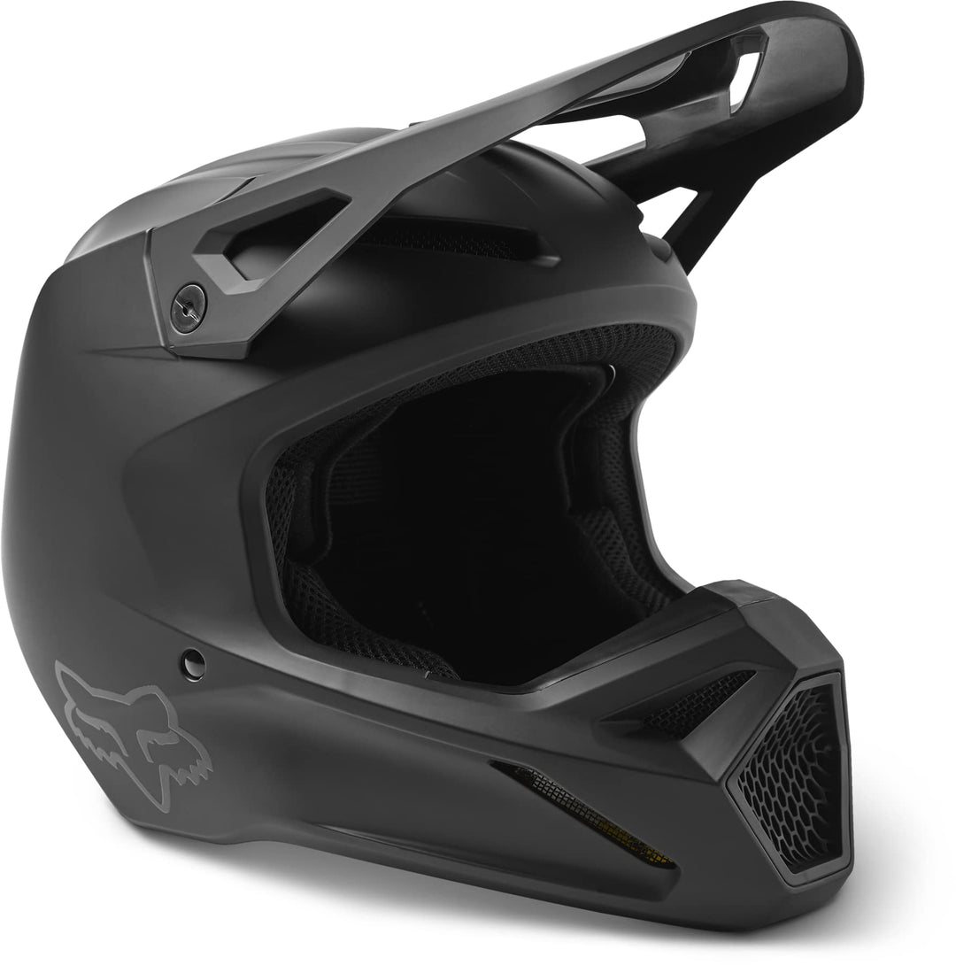 Fox Motocross-Helm V1 Solid Matte Black Schwarz XXL, Schwarz XXL