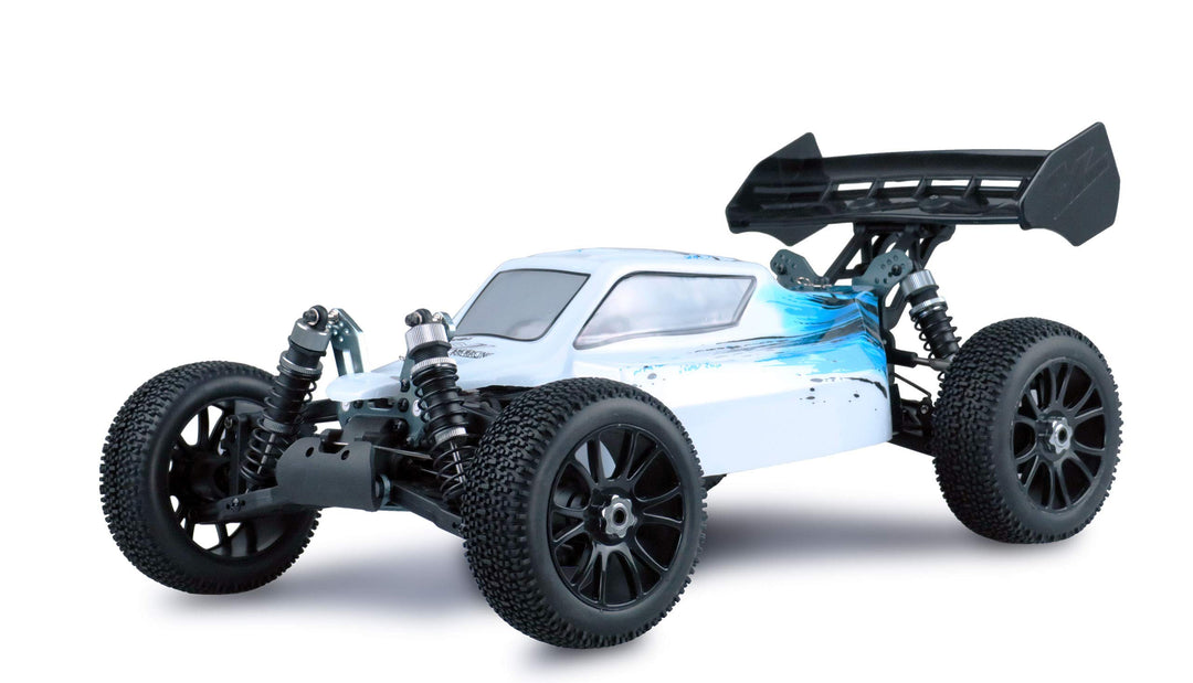 Amewi 22299, weiss-blau Planet Pro 4WD Buggy RTR, 1:8, 2,4GHZ Weiss/Blau, Weiss/Blau