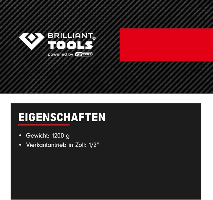 KS TOOLS 1/2" Druckluft-Ratsche, 67 Nm