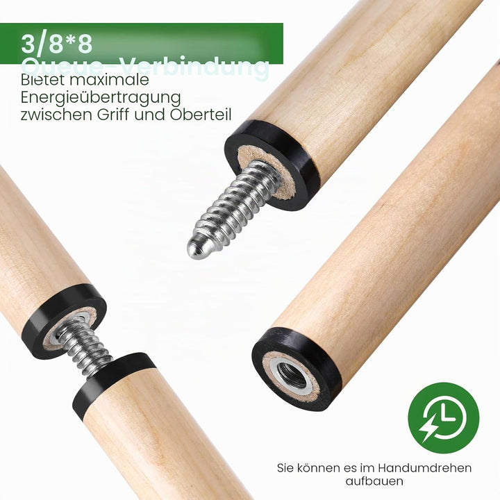 Billard-Queue-Stick-Set, 91,4 cm, 106,7 cm, 121,9 cm, 57/147,3 cm, 2/4 Stück, Tisch-Pool-Stick für A