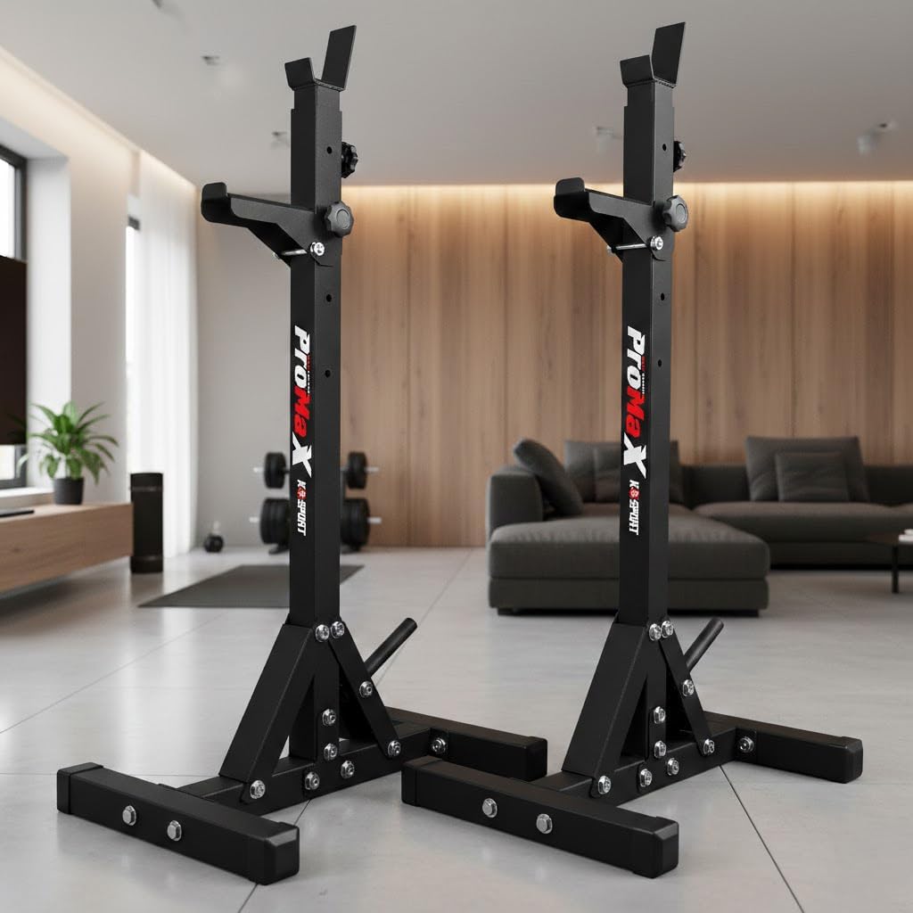 K-Sport: Squat Rack I verstärkte Langhantelablage bis 250 kg belastbar I Hantelablage zum effektiven