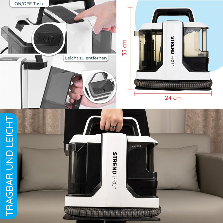 STREND PRO Waschsauger Polsterreiniger Gerät 450W | Teppichreiniger für Teppich | Fleckenreiniger mi