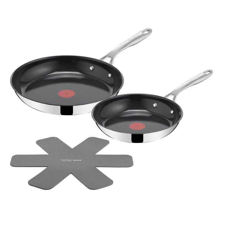 Jamie Oliver by TEFAL Direct Cook Bratpfannen-Set, 2-tlg. 24/28 cm, inkl. Pfannenschoner, antihaftbe
