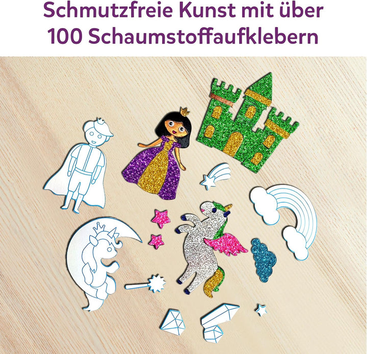 Skillmatics Kunst & Bastelaktivität- Folienspass Einhörner und Prinzessinnen, Schmutzfreie Kunst für