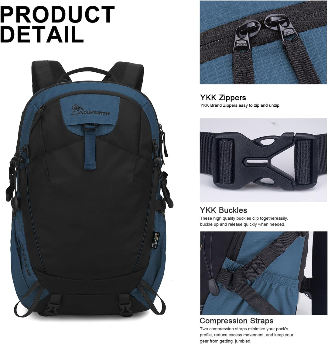 Mountaintop 30L/40L Wanderrucksack Herren Damen Daypack für Alltag und Outdoor, Tageswanderungen und