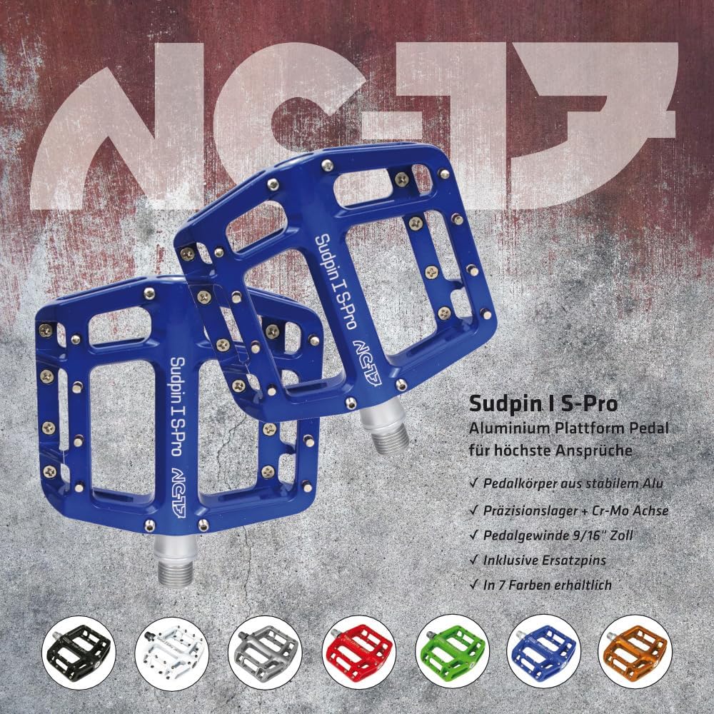 NC-17 Sudpin I S-Pro Aluminium Plattform Pedale / Mountainbike Pedal / BMX Pedal / Präzisionslager +