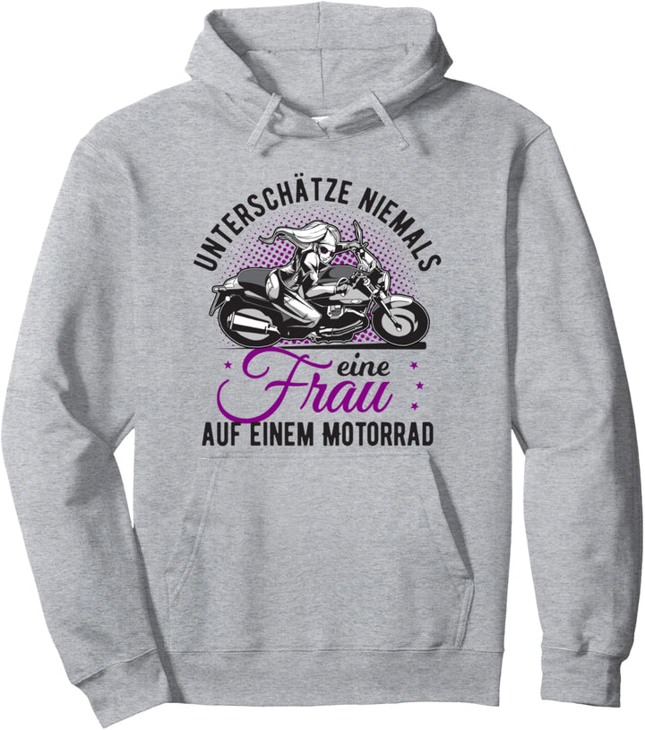 Motorrad Damen Motorradfahrerin Bikerin Pullover Hoodie