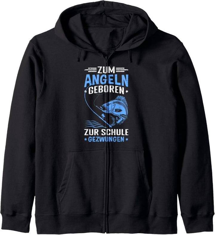 Zum Angeln geboren, zur Schule gezwungen - Angelsport Angel Kapuzenjacke
