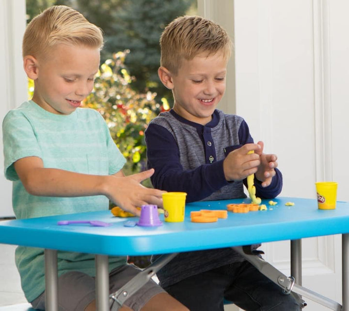LIFETIME Campingtisch & Picknicktisch für Kinder | 83x90x53 cm Blau | Kunststoff Tisch inklusive Ban