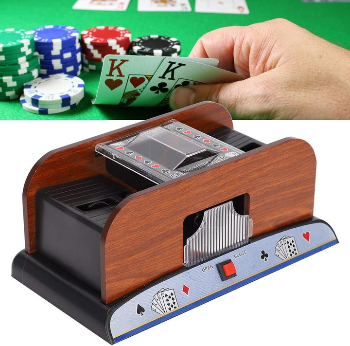 YUYTE Elektrischer Kartenmischer, Kartenmischmaschine, Automatischer Pokerkartenmischer für Pokerspi