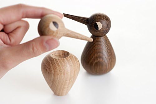 Architectmade Bird Holzvogel klein, Eiche Natur H x Ø 7,5x4,4cm, Eiche Natur