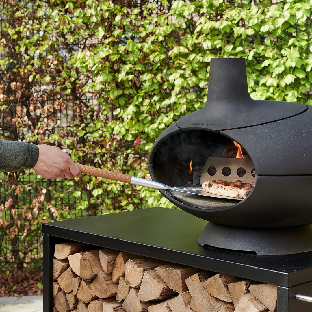 Morsø Pizzaschaufel – Langer Pizzaschieber aus Aluminium und Holz, Pizzaheber zum Backen im Outdoor