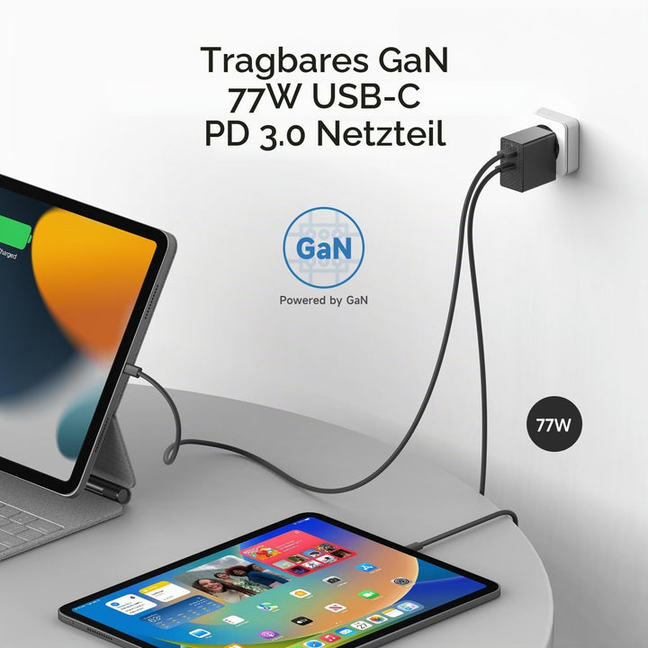 KFD USB C Ladegerät, GaN PD 65W Netzteil für DJI Neo Air 3S Mini 4K 2 SE, Avata 2 Mavic 3 Drones ADP
