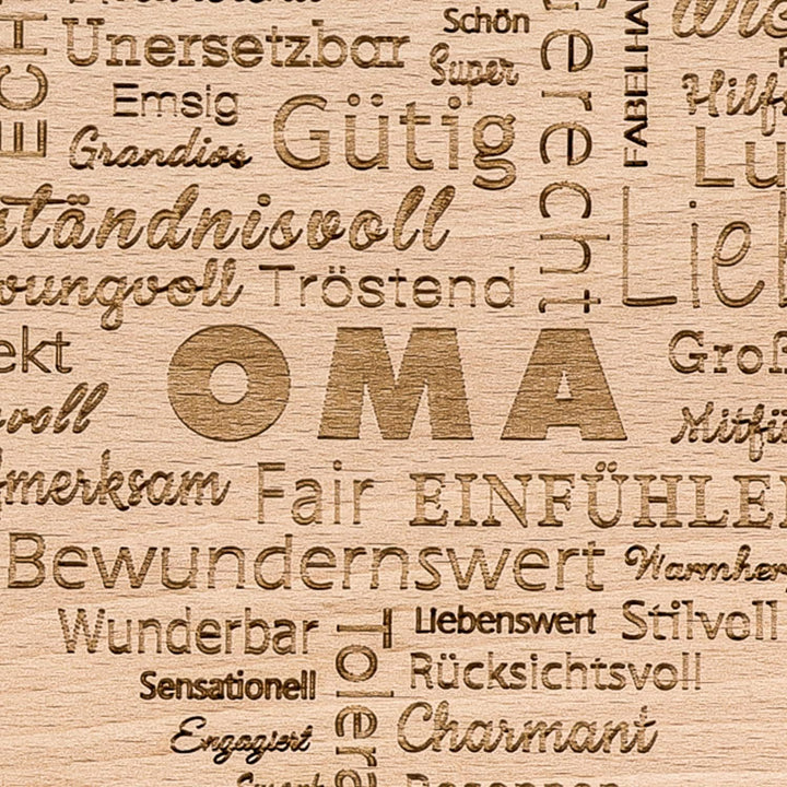 Spruchreif · 2er Set Frühstücksbrettchen Oma und Opa · Brotzeitbrett mit Gravur · Geschenkidee Gross