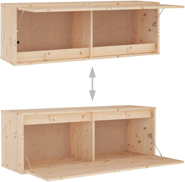 homiuse TV-Schränke 3 STK. Massivholz Kiefer TV Schrank Set Wohnzimmer MöBel Fernsehschrank Tv Lowbo