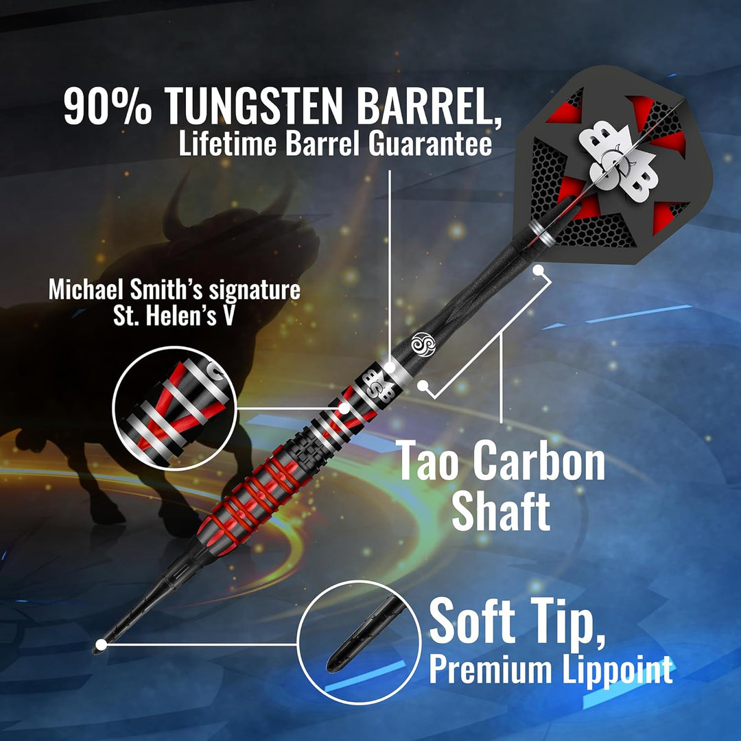 Shot Soft Darts Michael Smith Bully Boy Tenacious 90% Tungsten Softtip Darts Softdart Hochwertige Tu