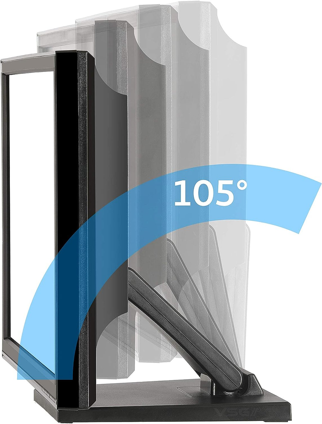 VSG24 Supreme Flexible Monitor Halterung, Stabile VESA 100x100 Tischhalterung, Bildschirm Standfuss