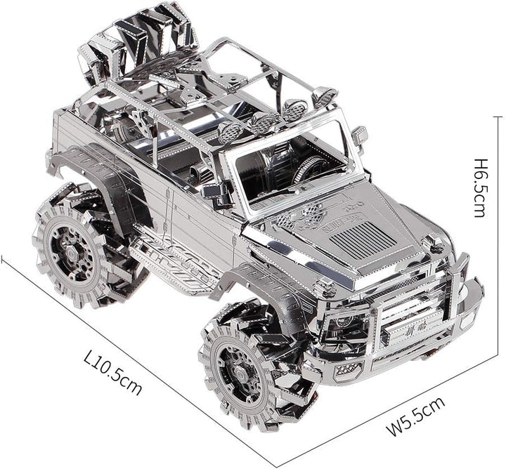 Piececool 3D Puzzle Metall Geländewagen, 3D Metall Puzzle Automodell für 340 Edelstahl, Ganzes Metal