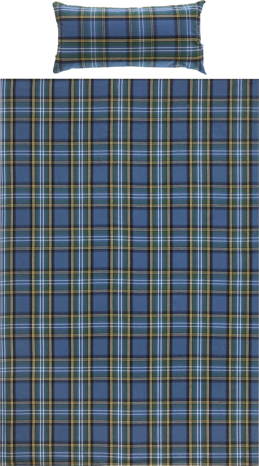 Erwin Müller warme Bettwäsche Flanell buntgewebt blau-grün Grösse 40x80 cm / 135x200 cm - hautsympat