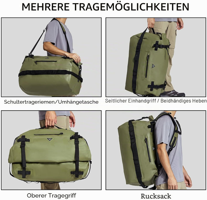 Haimont wasserdichte Sporttasche, 60 l, für Damen und Herren, strapazierfähig, Roll-Top-Trockentasch