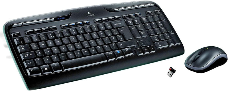 Logitech MK330 Kabelloses Tastatur-Maus-Set, 2.4 GHz Verbindung via Unifying USB-Empfänger, 4 progra