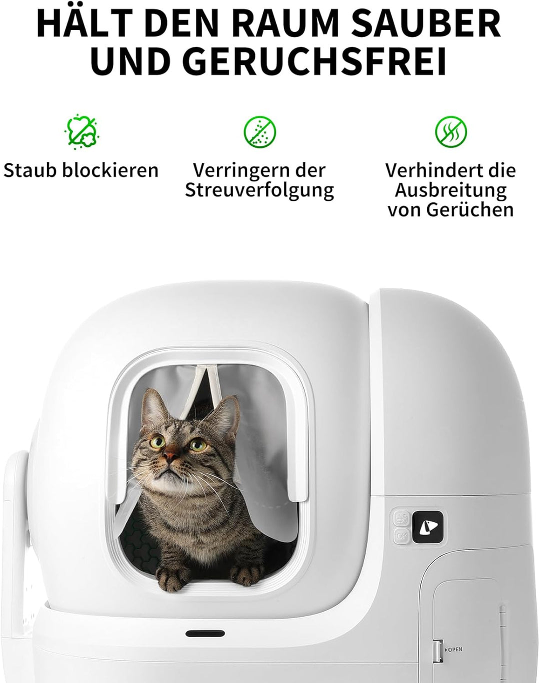 PETKIT Magnetischer Staubschutzvorhang 2.0 für PUROBOT MAX PRO & PURAMAX 2, Reduziert Streuverschlep