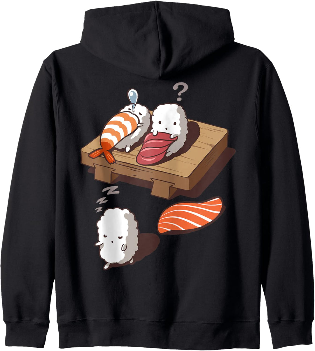 Lustiges japanisches Nigiri Sushi Sleepwalking Kapuzenjacke