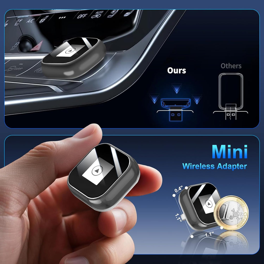 Wireless und CarPlay Adapter, Schnelles Konvertieren von Wired CarPlay, Plug and Play, Auto-Verbindu