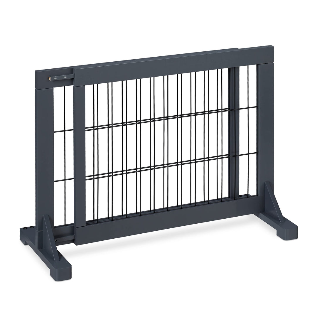 Relaxdays Absperrgitter, ausziehbares Schutzgitter, Treppe & Tür, HxB: 56 x 70-108 cm, freistehend,