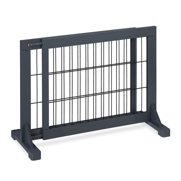 Relaxdays Absperrgitter, ausziehbares Schutzgitter, Treppe & Tür, HxB: 56 x 70-108 cm, freistehend,