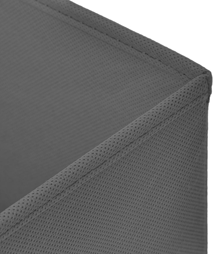 StickandShine 4er Set Dunkelgrau Faltbox 28 x 28 x 28 cm Aufbewahrungsbox faltbar mit Deckel, Dunkel