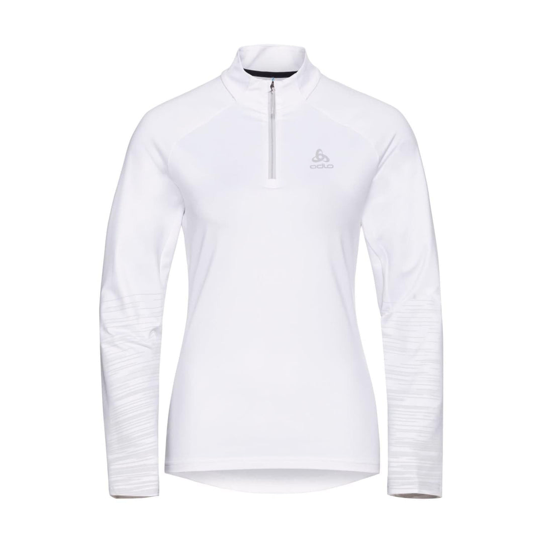 Odlo Damen Sesvenna Graphic_542421 Mid Layer mit Reissverschluss XL Weiss, XL Wei&amp;