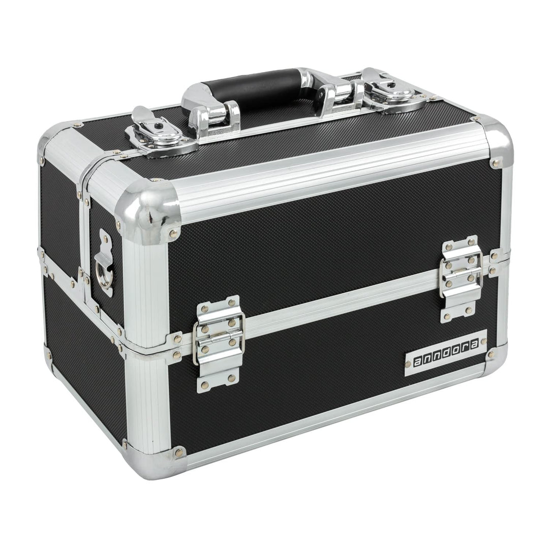 anndora Beauty Case Kosmetikkoffer - Stilvoller Schmuckkoffer, Schminkkoffer mit robustem Aluminiumr