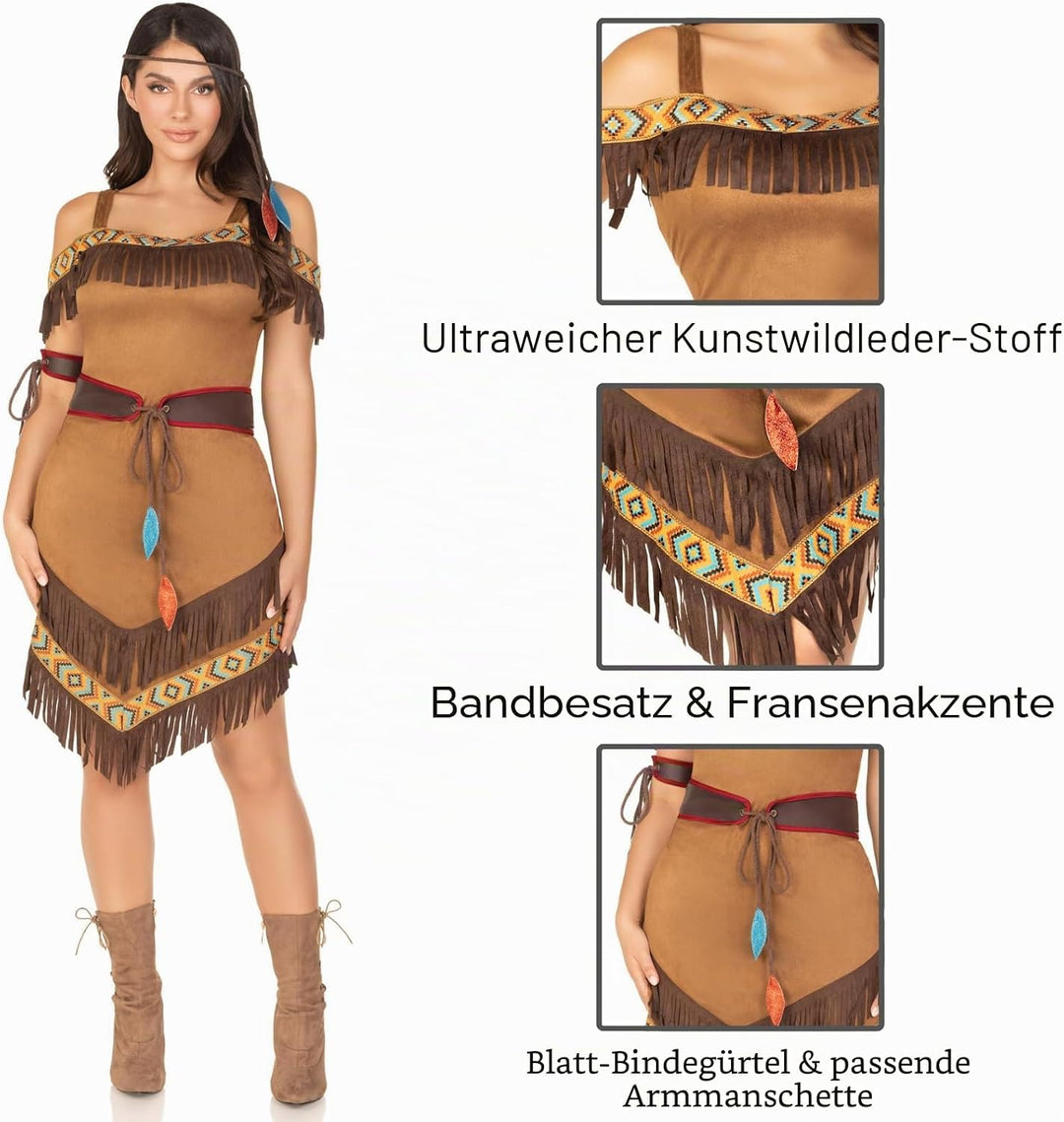 LEG AVENUE 85398 - Native Princess Damen kostüm, Grösse XL (Braun) Grösse XL (EUR 44-46), Grösse XL