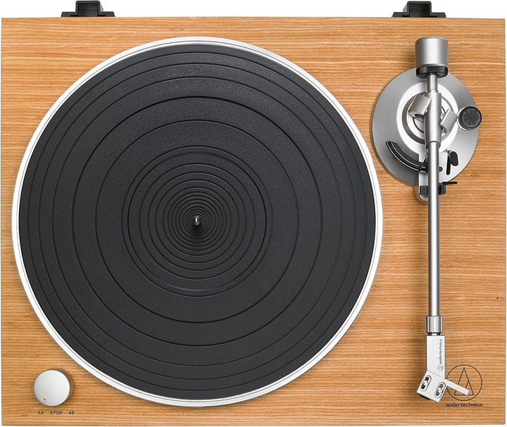 Audio-Technica AT-LPW30 Manueller Plattenspieler mit Riemenantrieb Teak Single