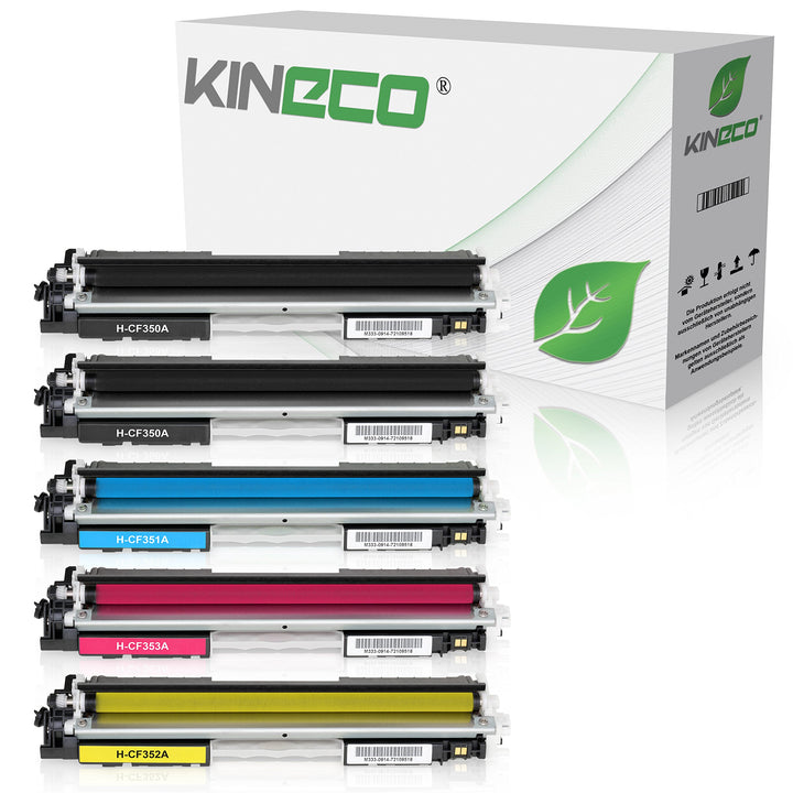 Kineco 5 Toner kompatibel mit HP CF350A CF351A CF352A CF353A Color Laserjet Pro MFP M176n, M177fw, M
