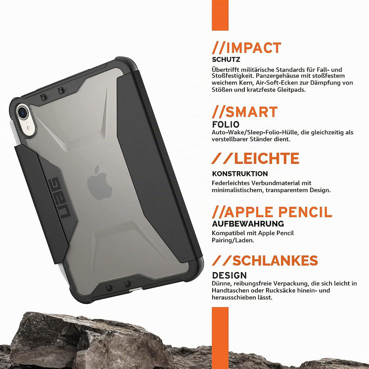 Urban Armor Gear Plyo Case Apple iPad Mini 6 Hülle (2021/6. Generation) [Standfunktion, Apple Pencil