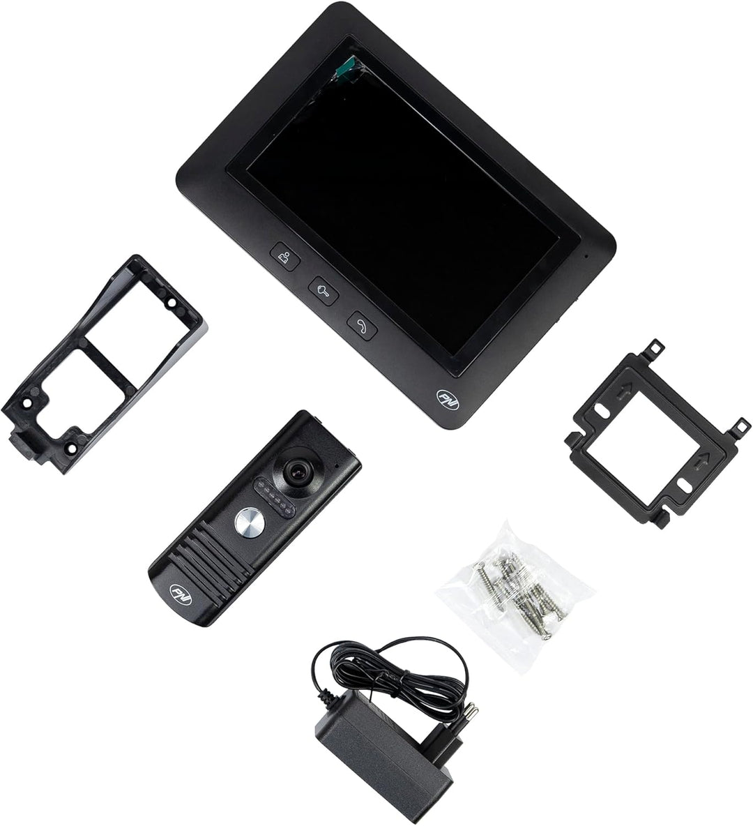 PNI DF930 Video-Gegensprechanlage mit 1 Monitor, 7-Zoll-LCD-Bildschirm, 800x480, elektromagnetischer