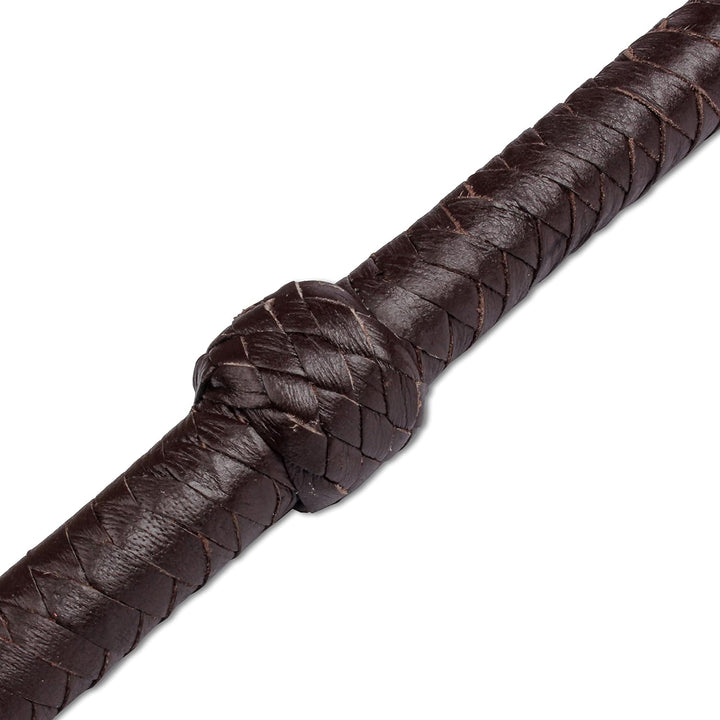 HADZAM Indiana Jones Peitsche, 3 m, 12 Zöpfe aus echtem Rindsleder, Seilkern, BullWhip, viele Farben
