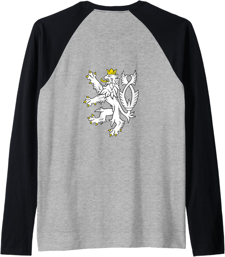 Czechia Flag Czech Republic Souvenir Bohemian Coat Of Arms Raglan