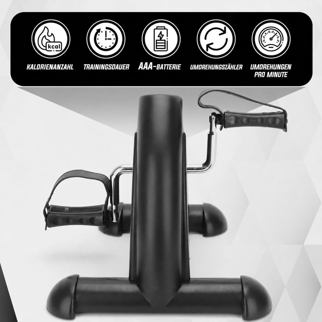 Pedaltrainer Büro und Zuhause, leise, LCD-Display, TÜV/GS, Schwarz