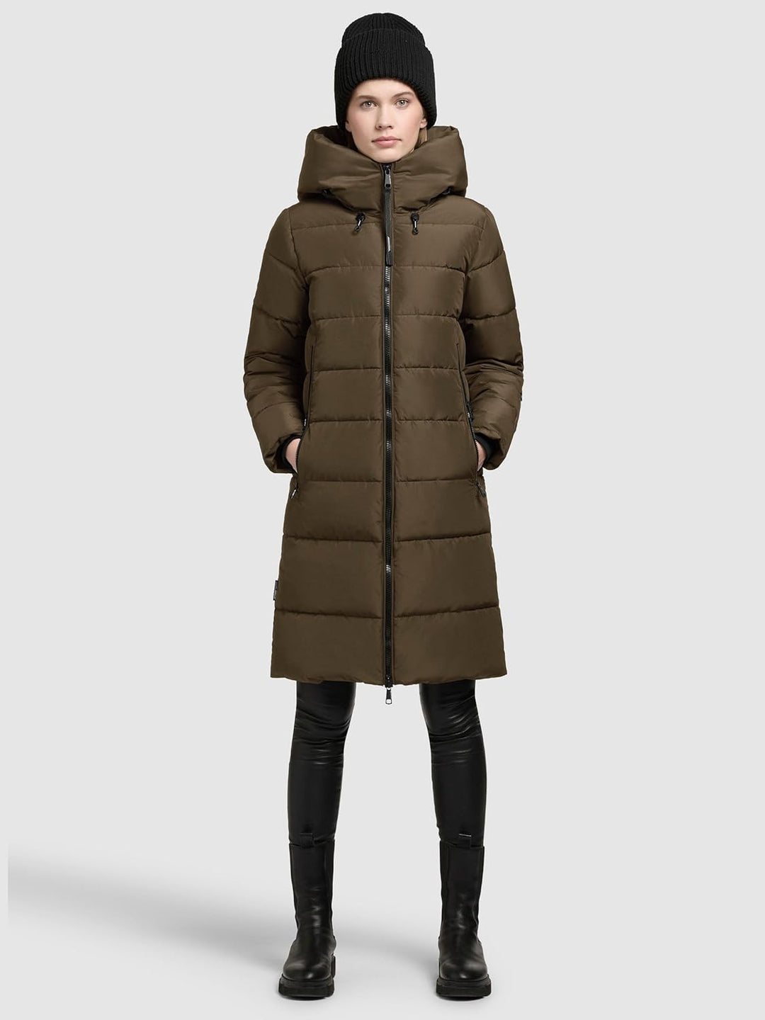 khujo - Damen - Wintermantel - Jilias 5 Steppmantel Winterjacke XS Old Green, XS Old Green